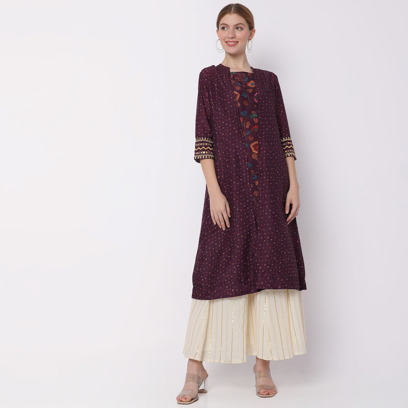 Flare Fit Printed Kurta