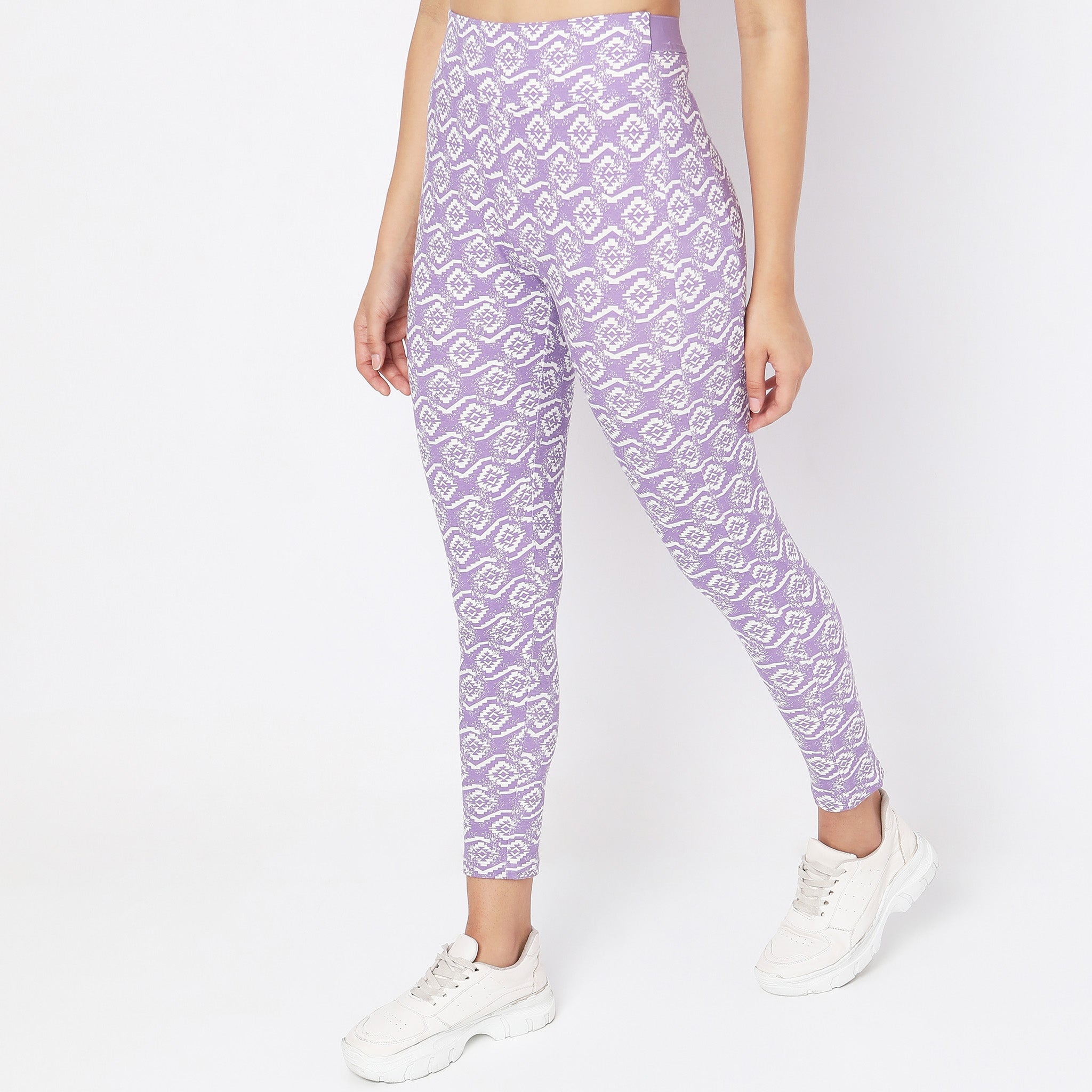 Buy Skinny Fit Printed Mid Rise Jeggings - Style Union