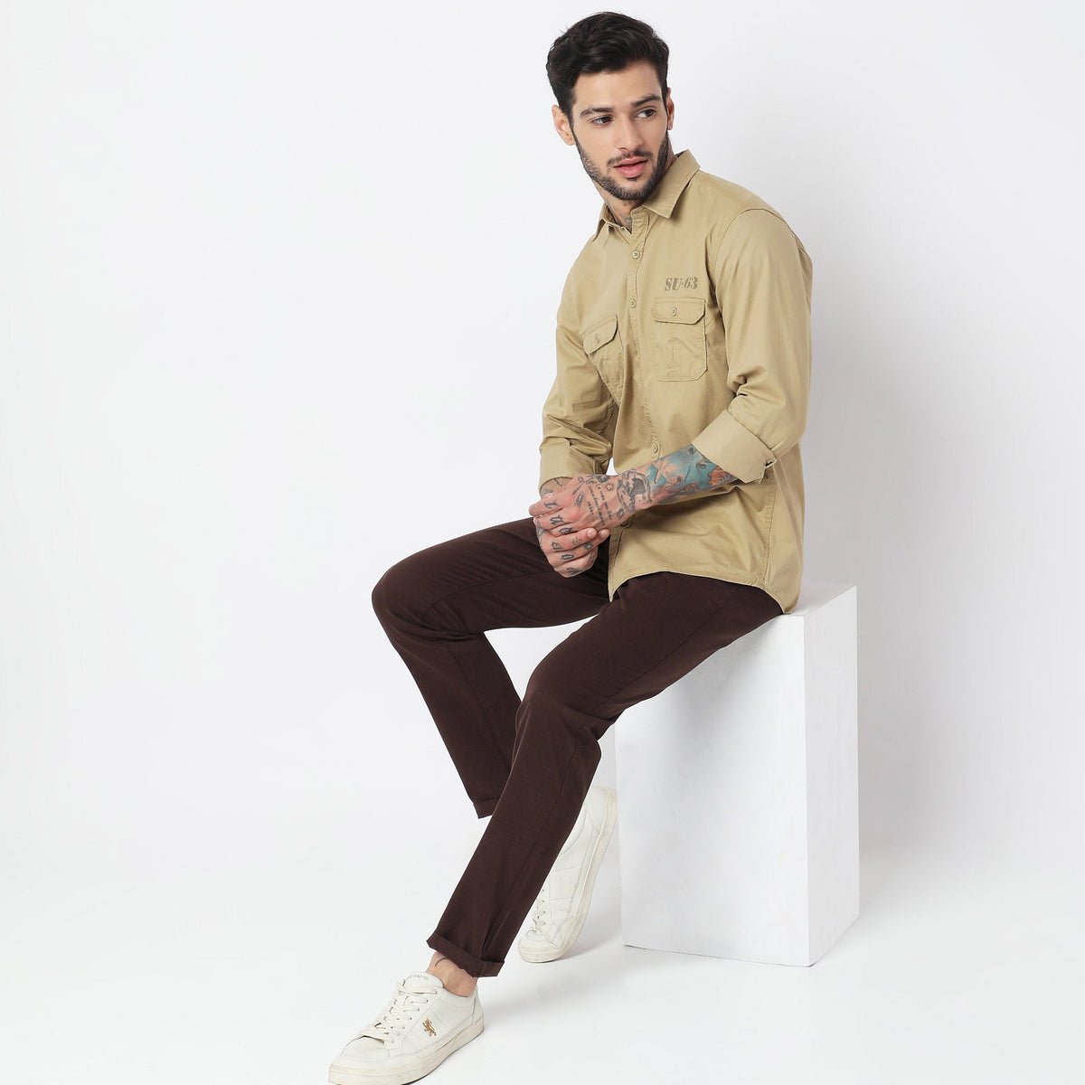 Slim Fit Solid Shirt