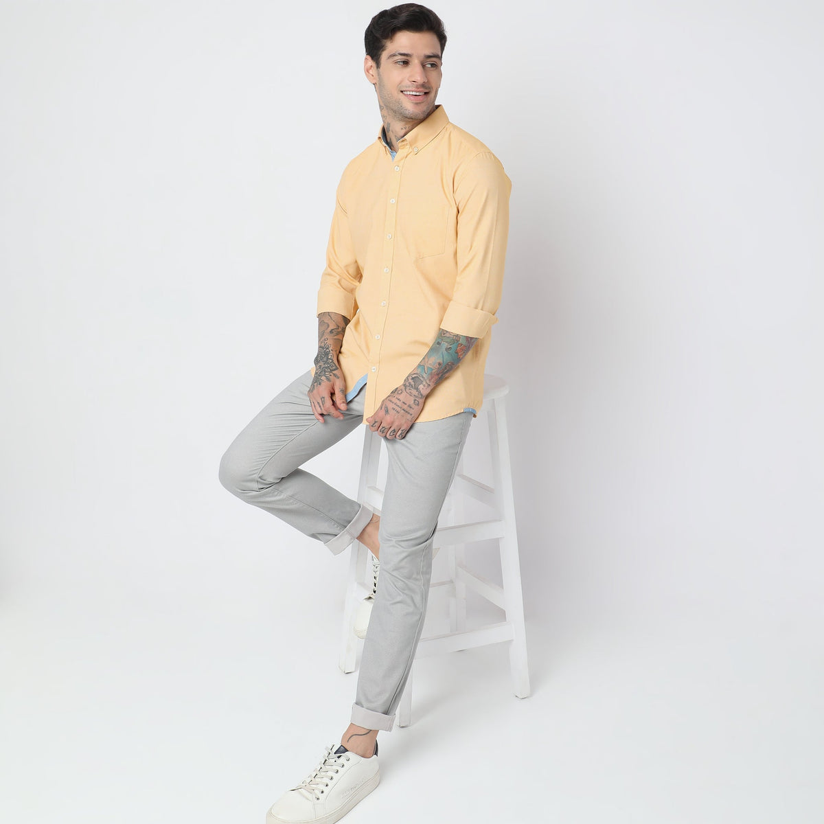 Slim Fit Solid Shirt