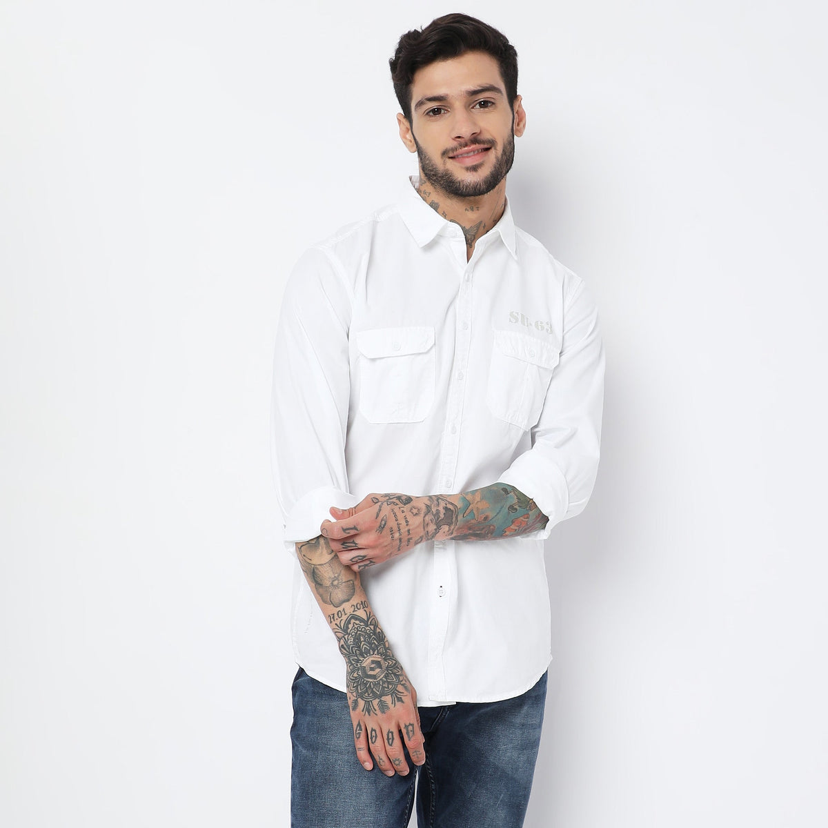 Slim Fit Solid Shirt