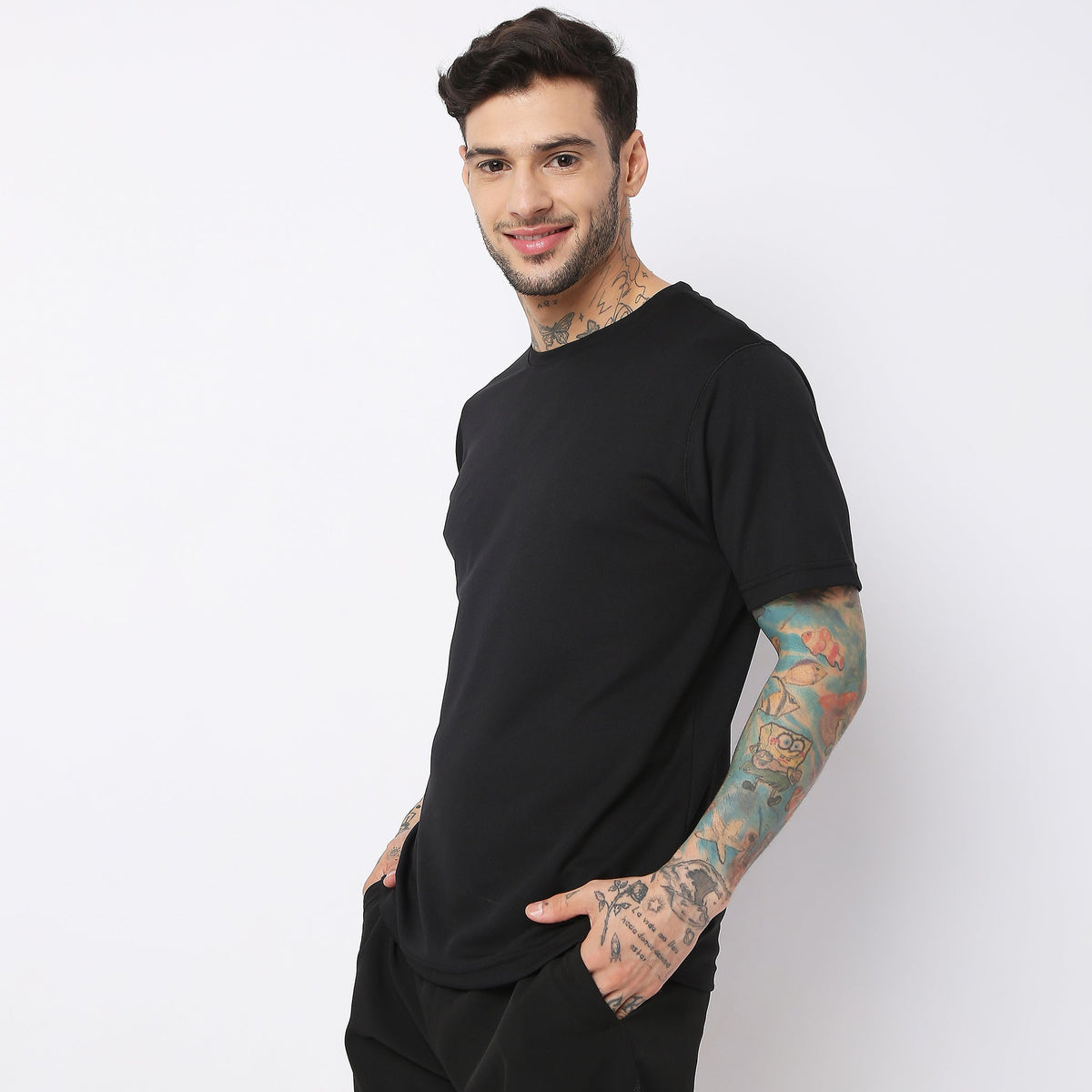 Regular Fit Solid T-Shirt