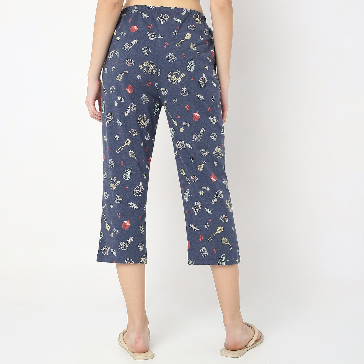 Regular Fit Printed Capris