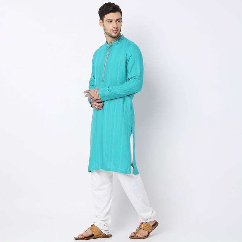 Regular Fit Embellished Kurta