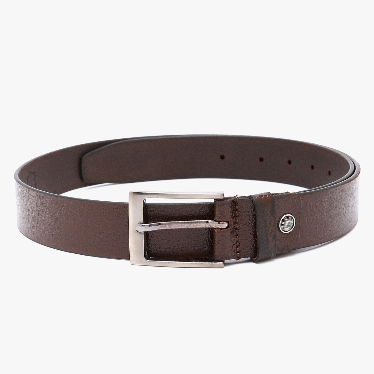 Men Wearing Genuine Leather Brown Belts