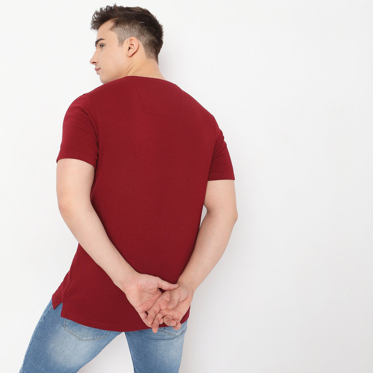 Regular Fit Textured T-Shirt