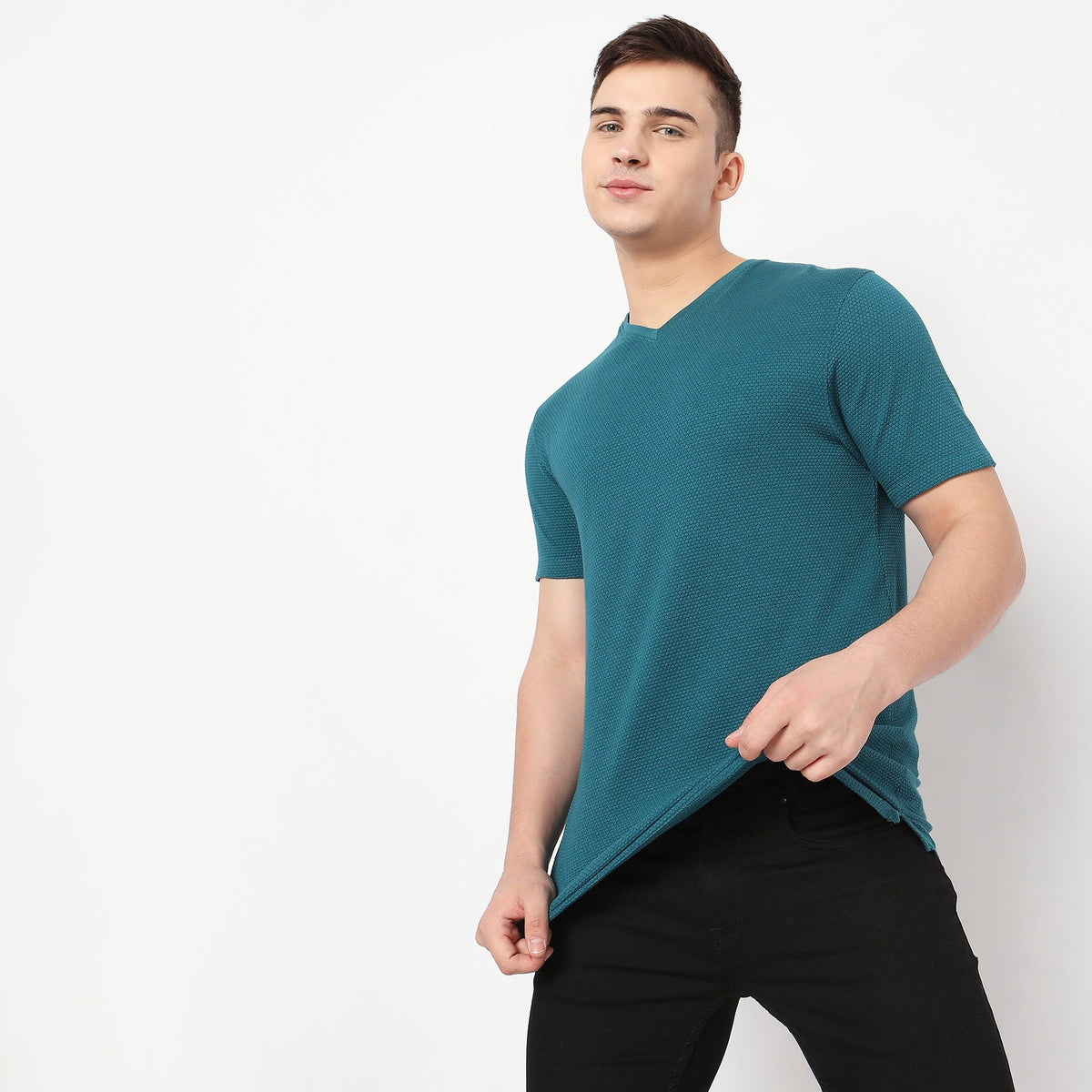 Regular Fit Textured T-Shirt