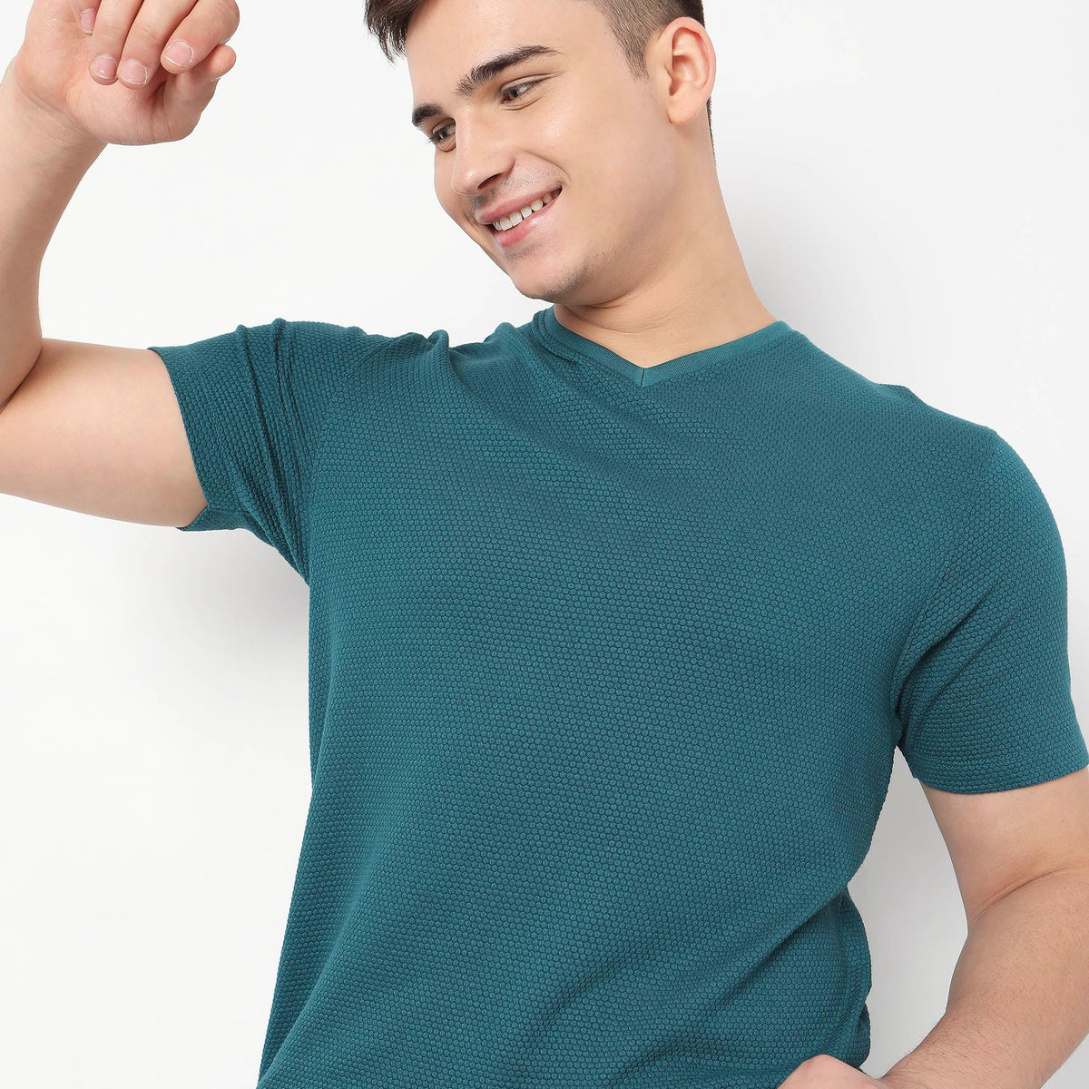 Regular Fit Textured T-Shirt