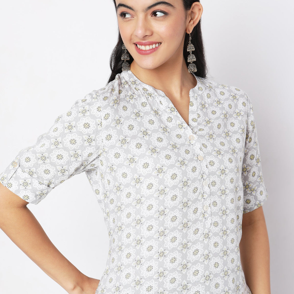 Straight Fit Printed Kurta