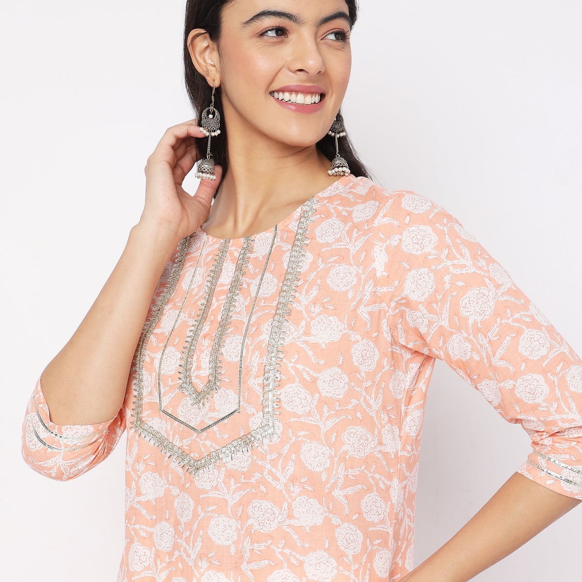 Straight Fit Printed Kurta