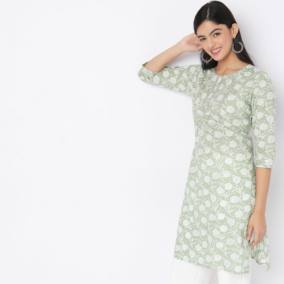 Straight Fit Printed Kurta