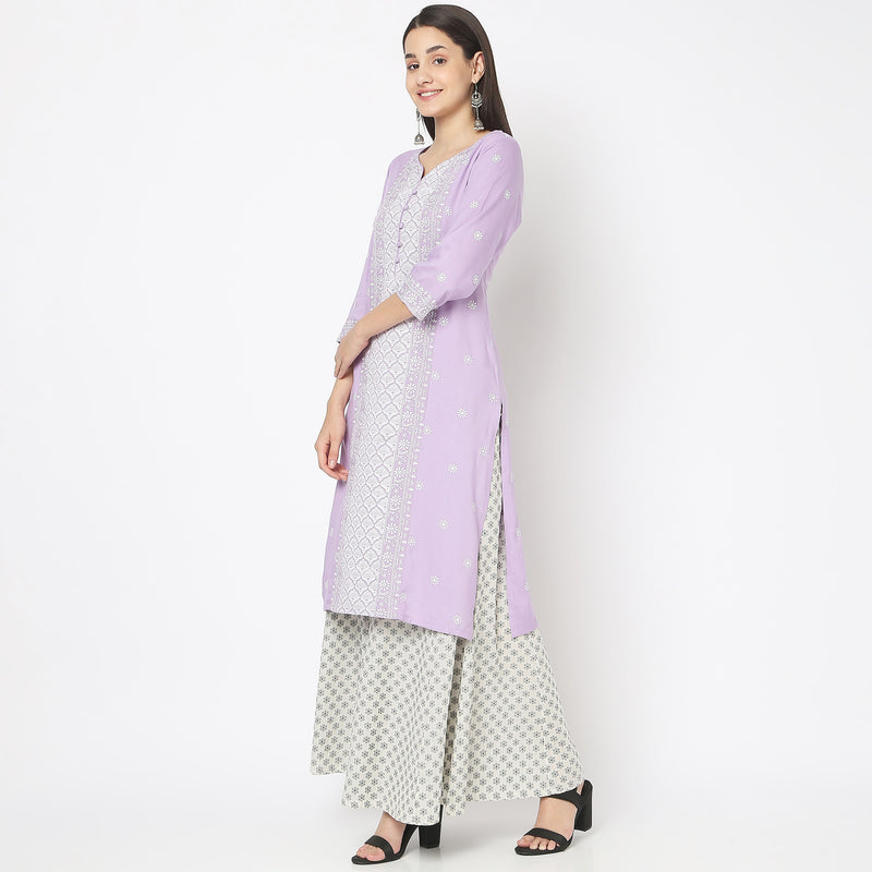 Straight Fit Printed Kurta