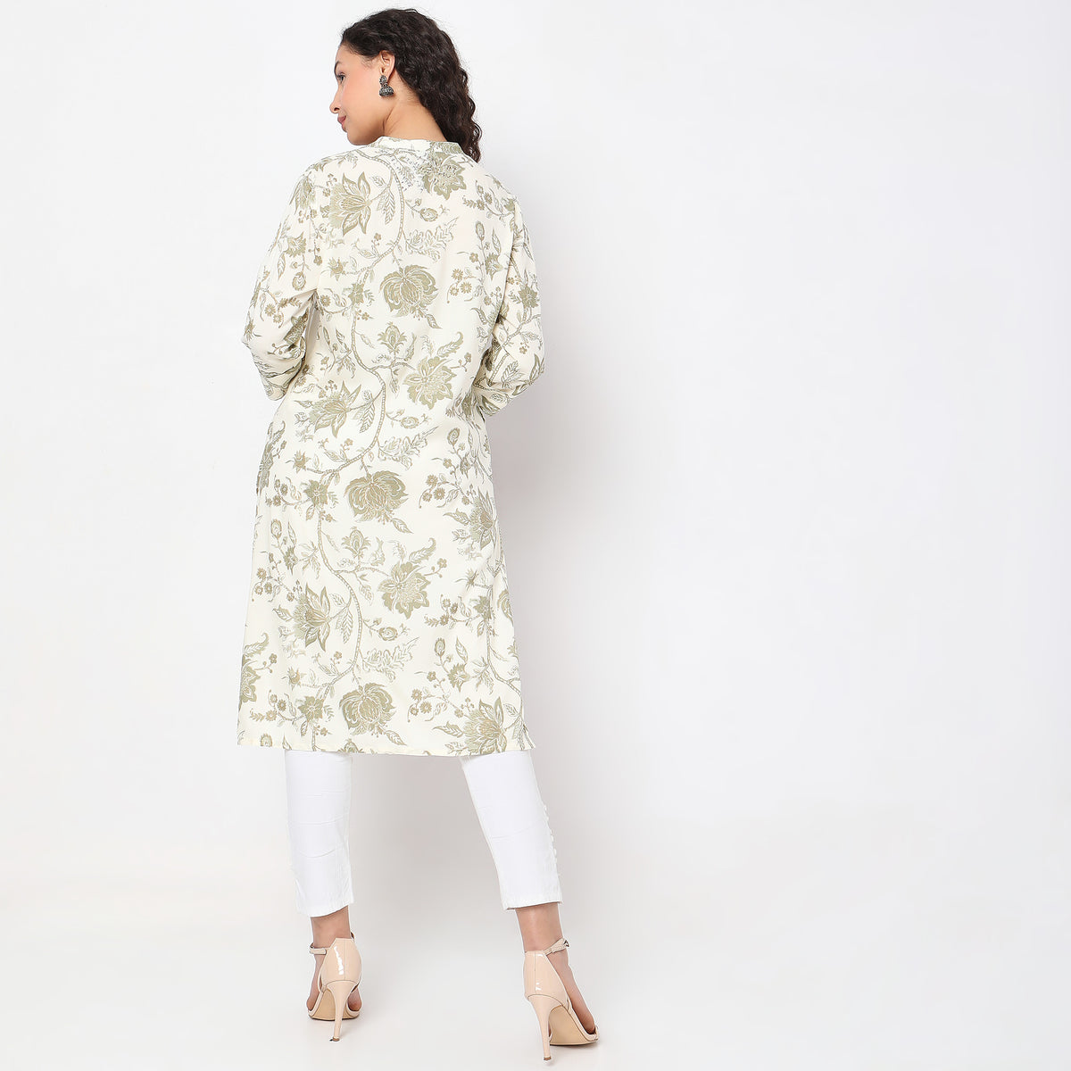 Straight Fit Floral Kurta