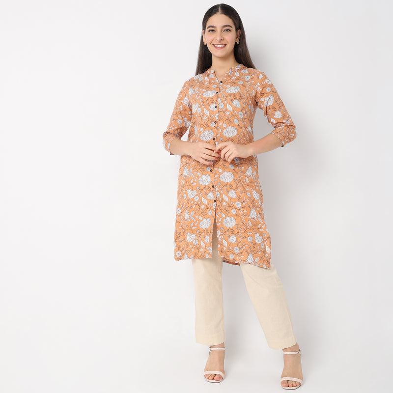 Straight Fit Printed Kurta