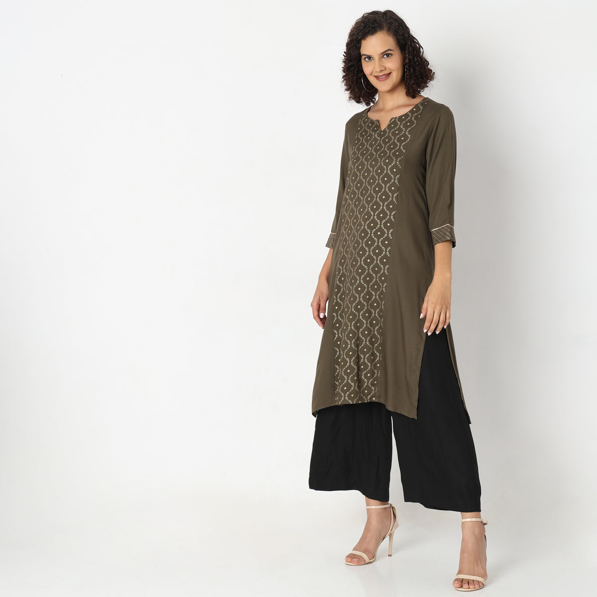 Straight Fit Printed Kurta