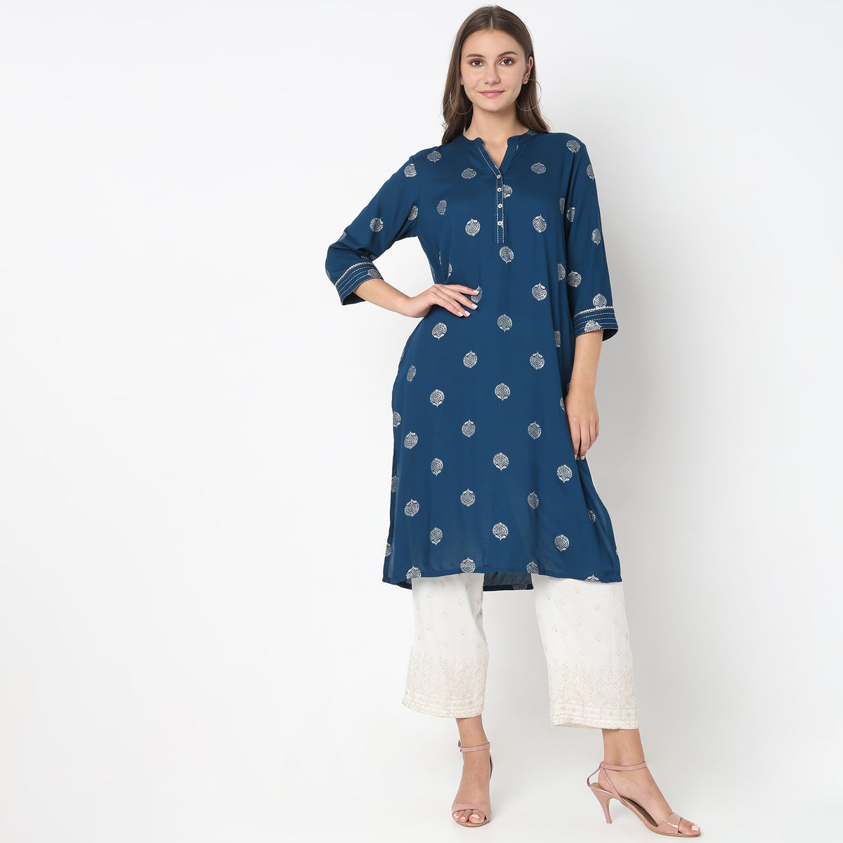 Straight Fit Printed Kurta