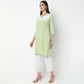 Straight Fit Embroidered Kurta