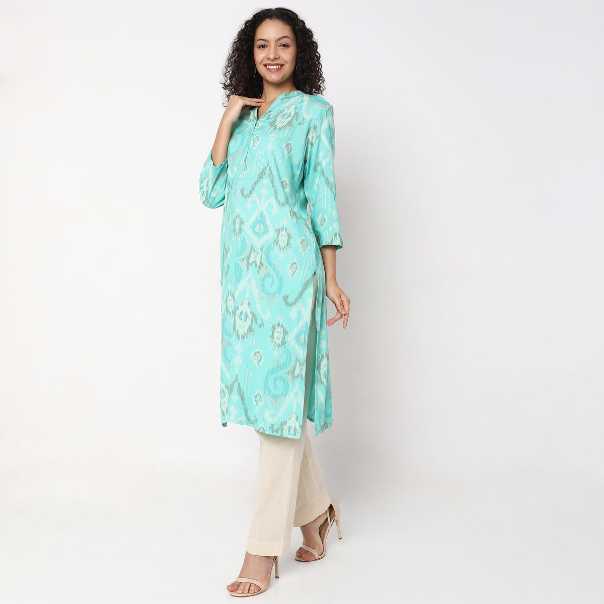 Straight Fit Printed Kurta