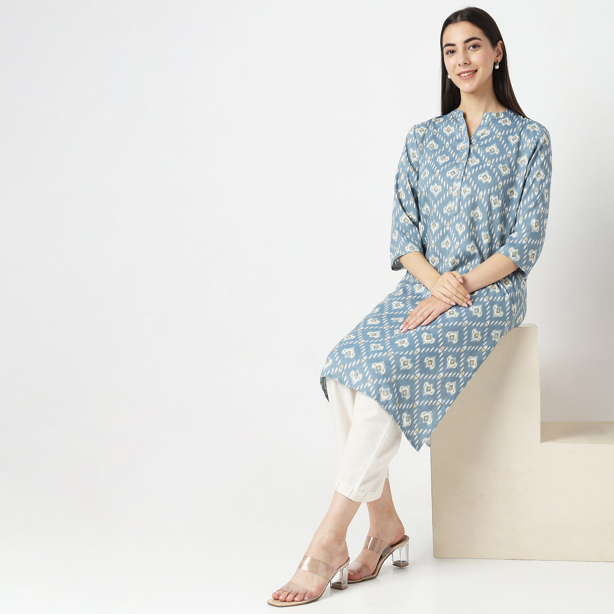 Straight Fit Printed Kurta