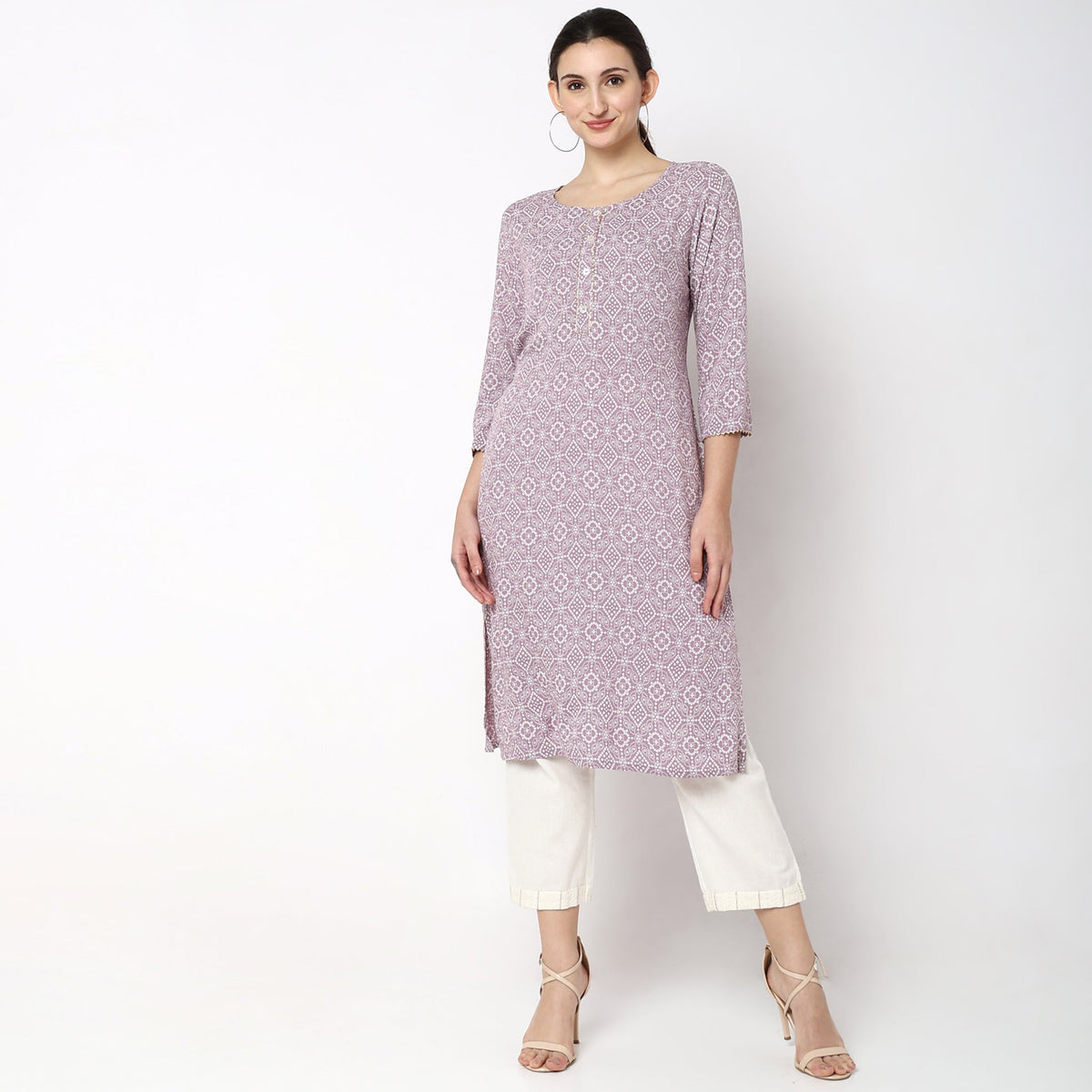 Straight Fit Printed Kurta