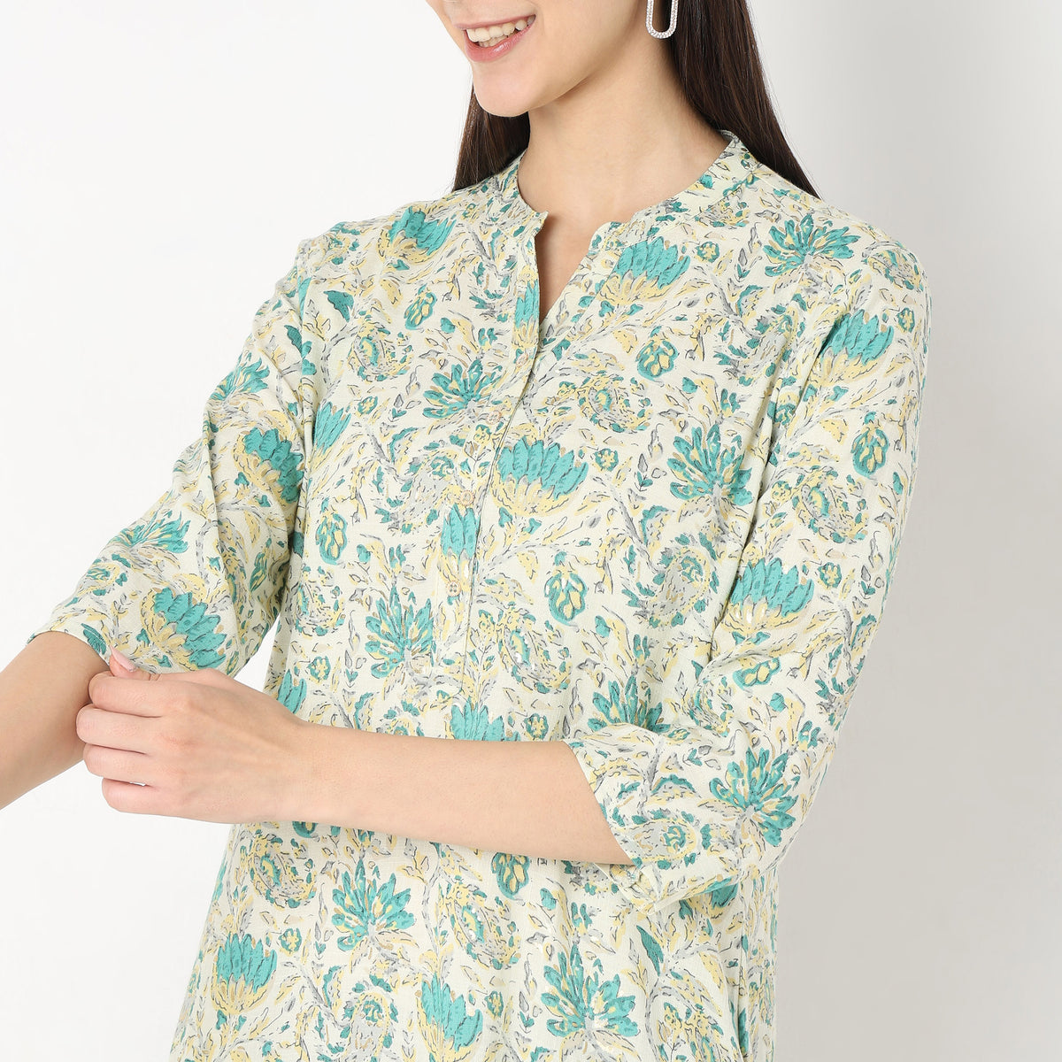 Straight Fit Printed Kurta