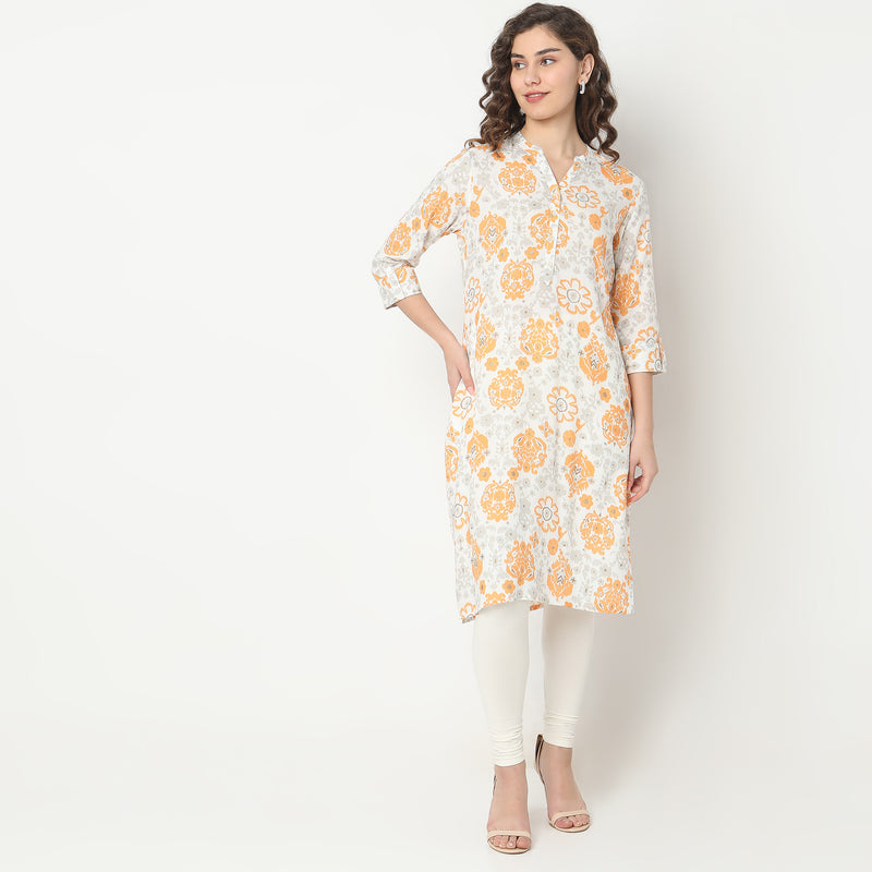 Straight Fit Printed Kurta