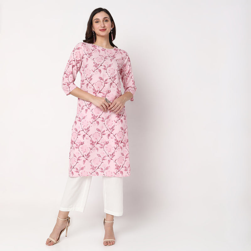 Straight Fit Printed Kurta