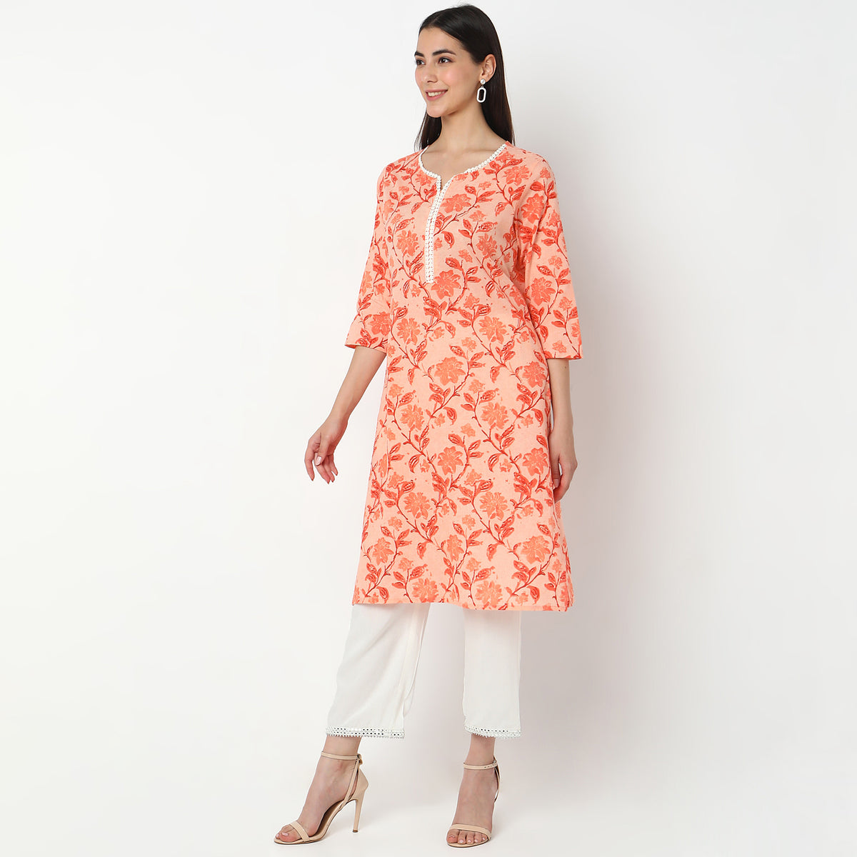 Straight Fit Printed Kurta