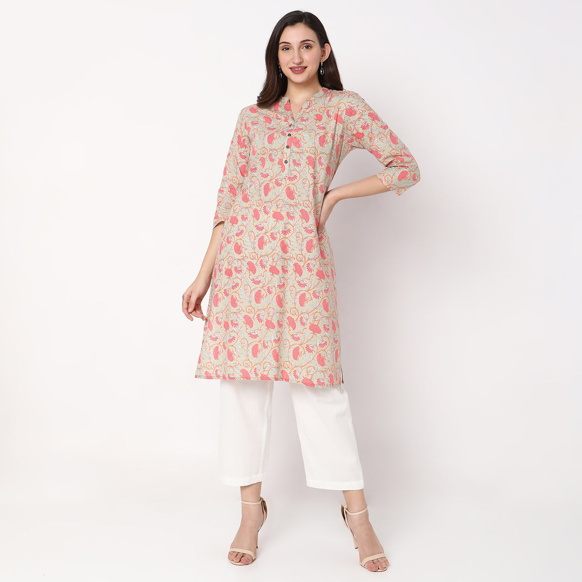 Straight Fit Printed Kurta