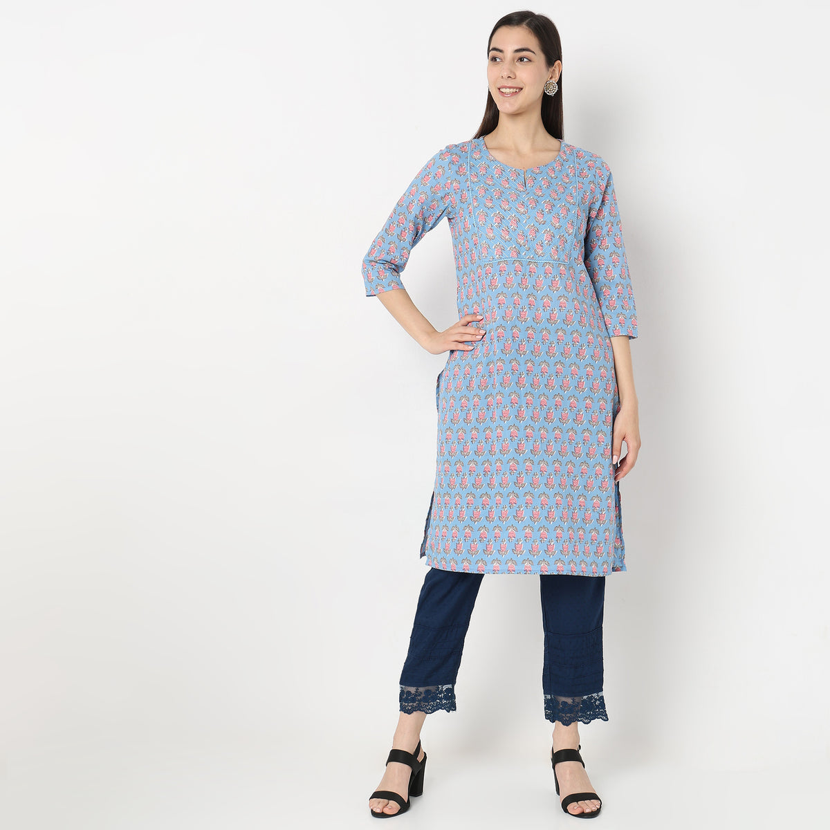 Straight Fit Printed Kurta