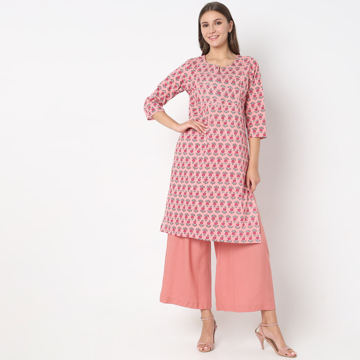 Straight Fit Printed Kurta