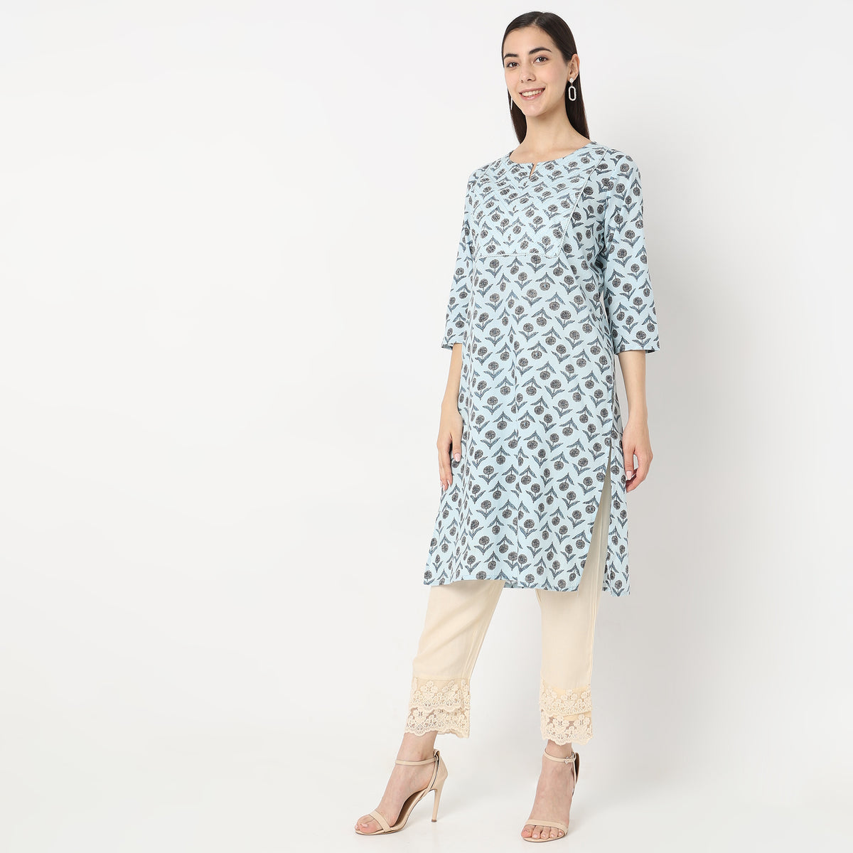 Straight Fit Printed Kurta