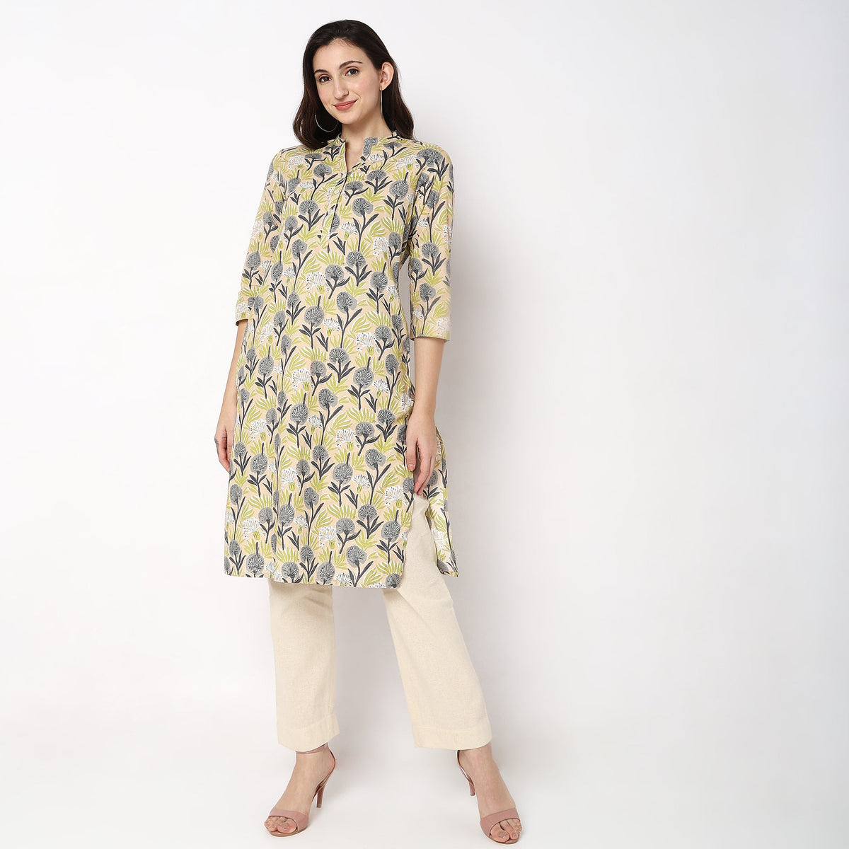 Straight Fit Printed Kurta