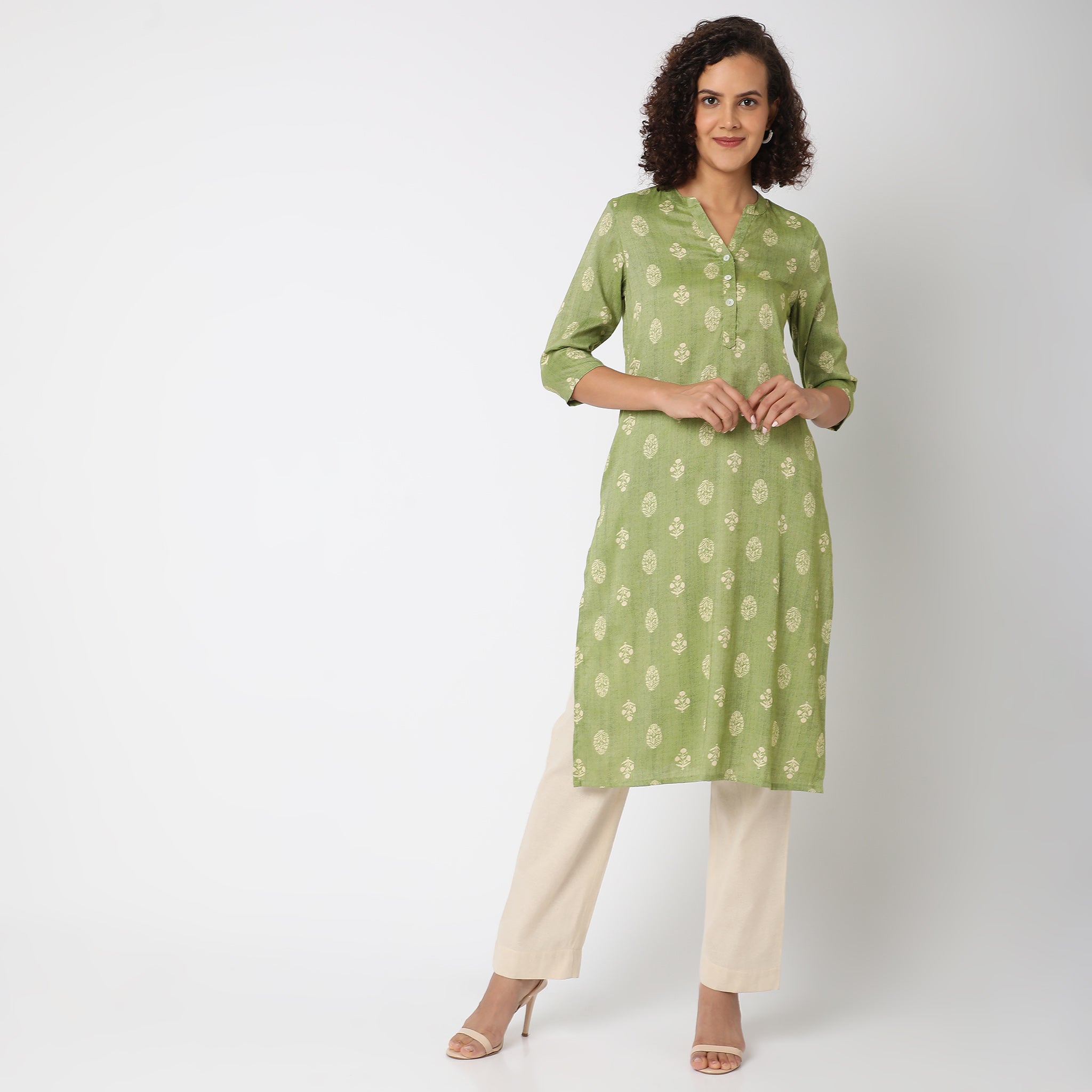 Straight Fit Printed Kurta