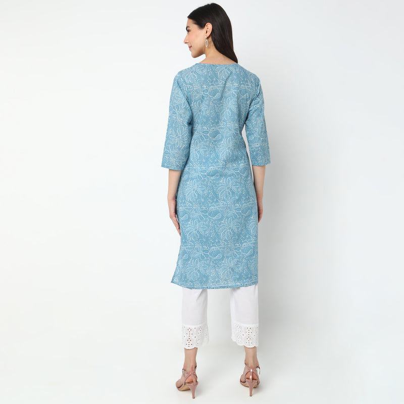 Straight Fit Printed Kurta