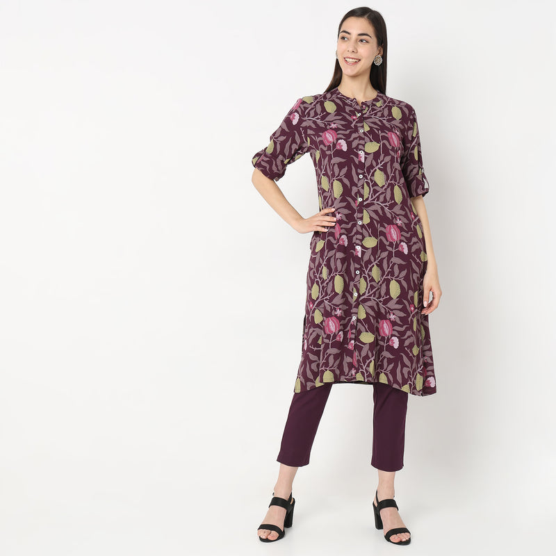 Straight Fit Printed Kurta