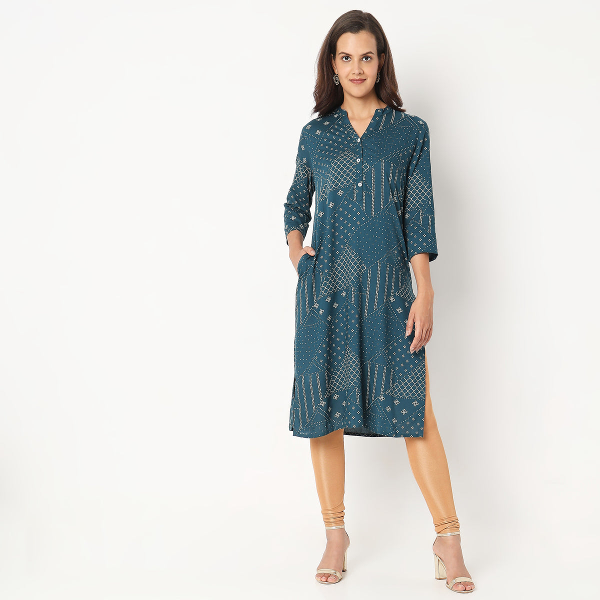 Straight Fit Printed Kurta