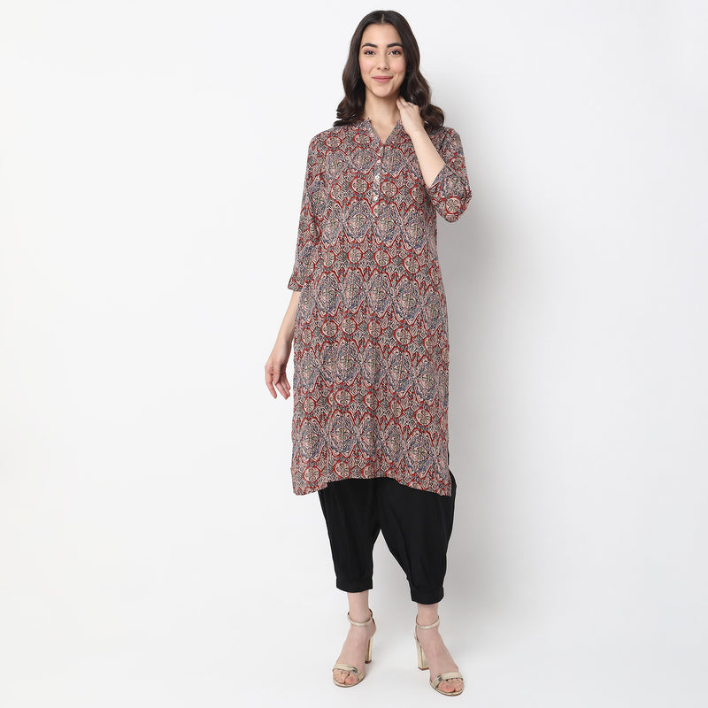 Straight Fit Printed Kurta