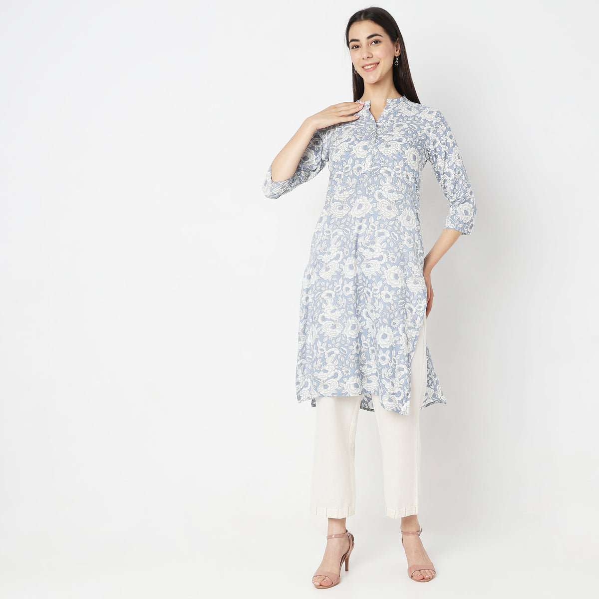 Straight Fit Printed Kurta