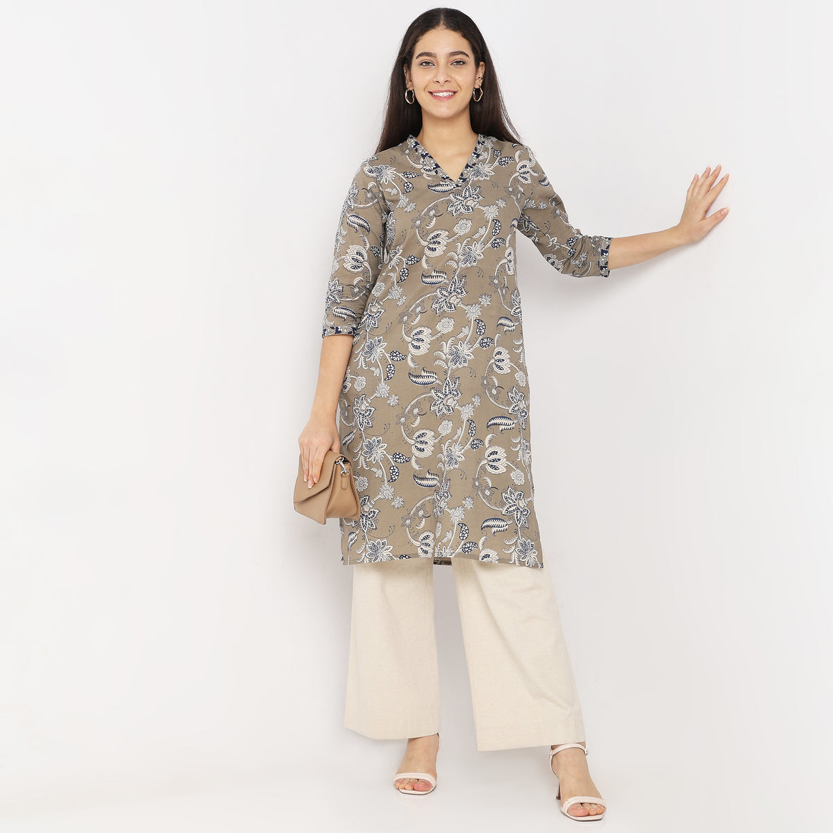 Straight Fit Printed Kurta