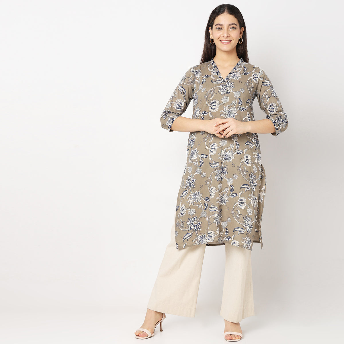 Straight Fit Printed Kurta