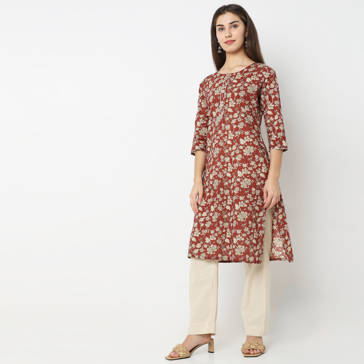 Straight Fit Printed Kurta