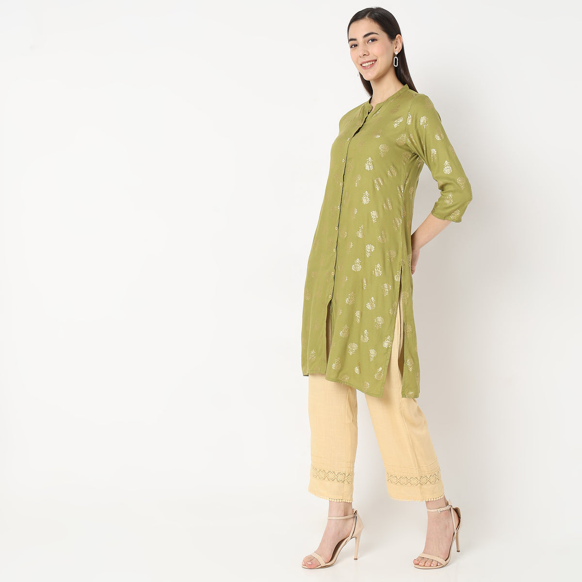 Straight Fit Printed Kurta