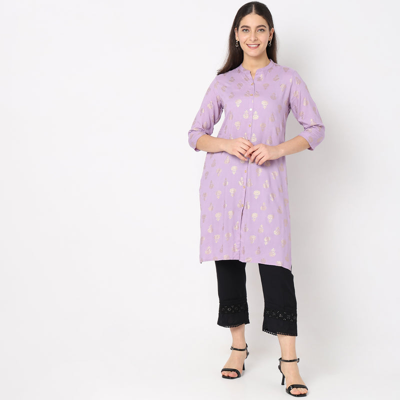 Straight Fit Printed Kurta