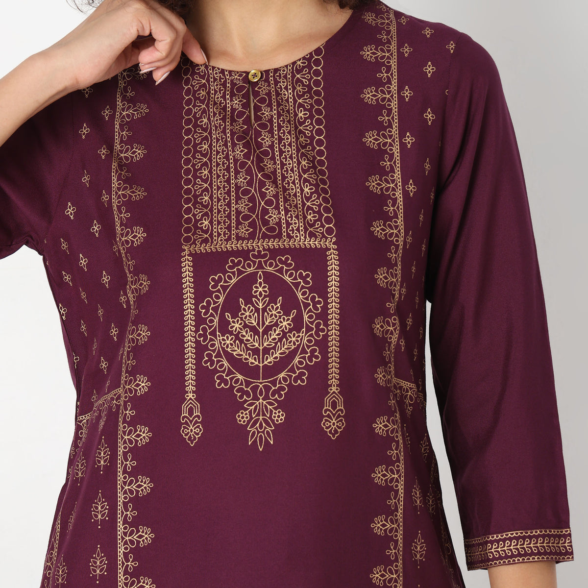 Straight Fit Printed Kurta