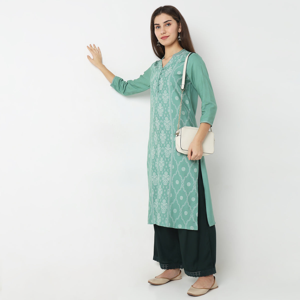 Straight Fit Printed Kurta