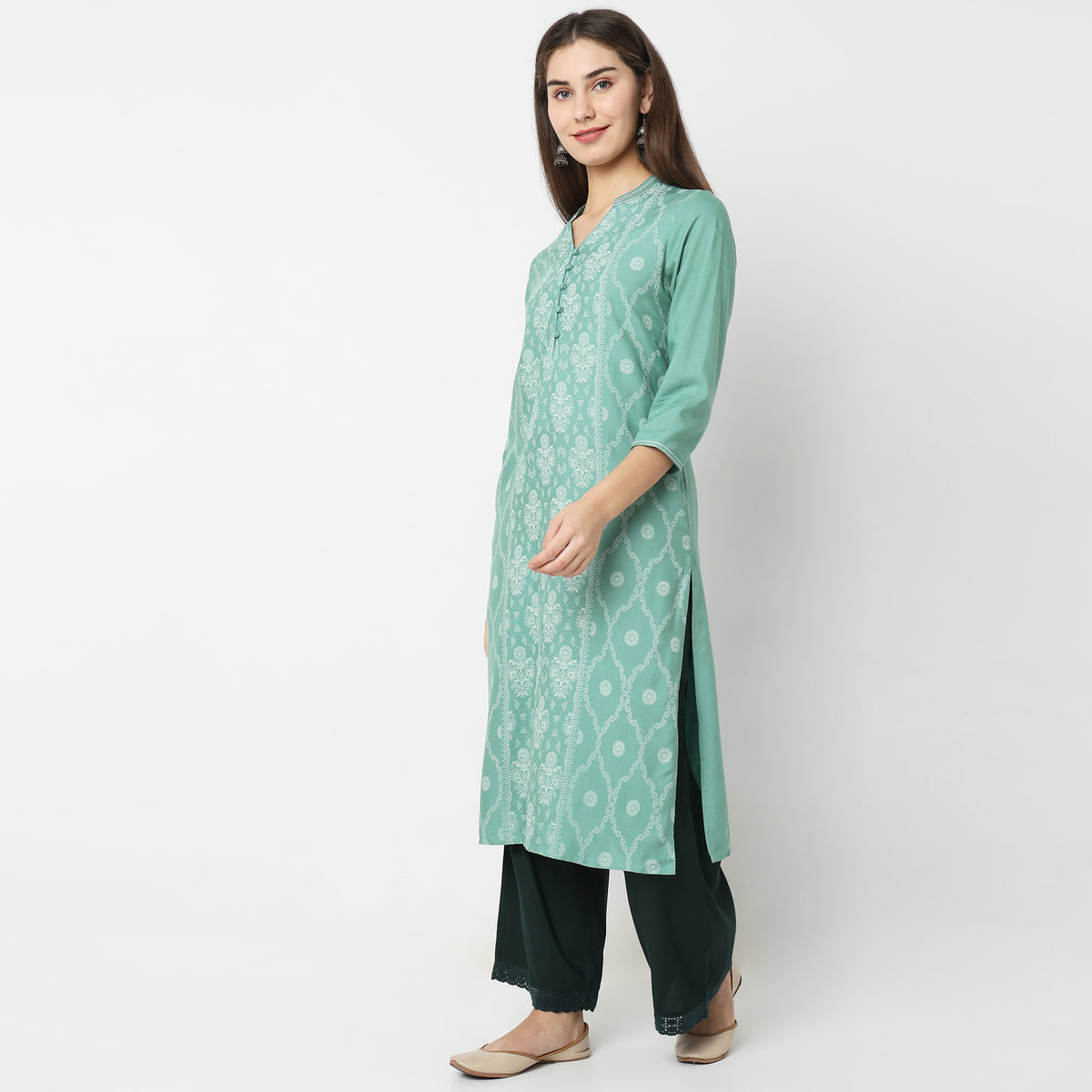 Straight Fit Printed Kurta