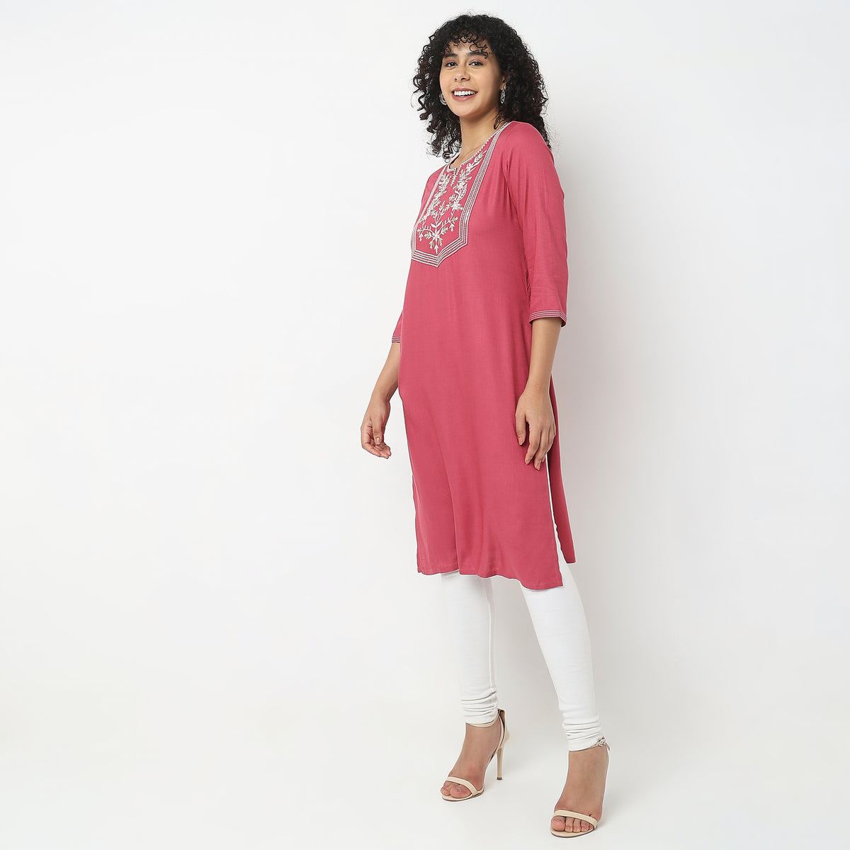 Straight Fit Solid Kurta