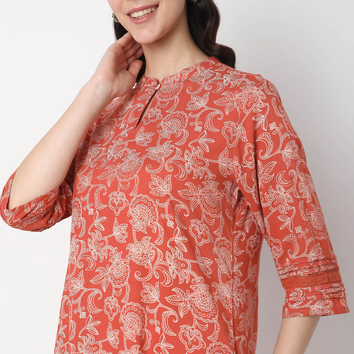 Straight Fit Printed Kurta