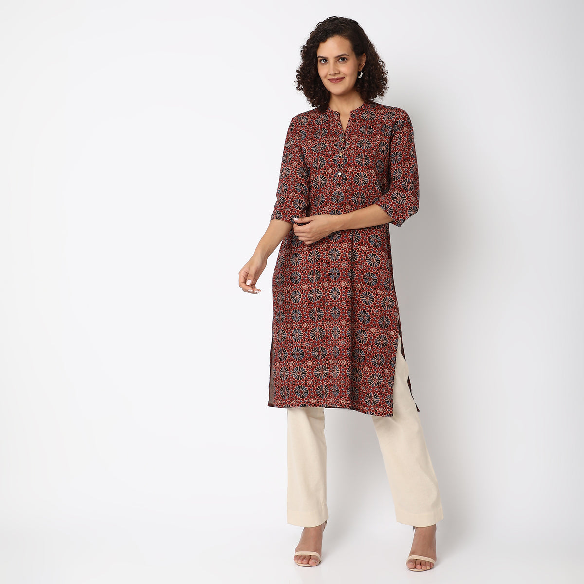 Straight Fit Printed Kurta